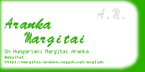 aranka margitai business card